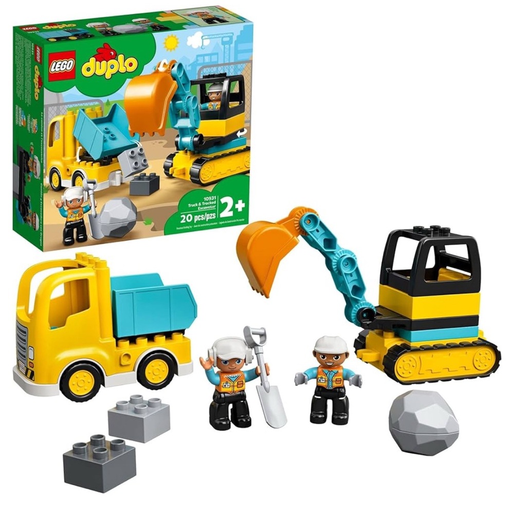 LEGO DUPLO Construction Truck & Tracked Excavator Set - Yellow and Blue